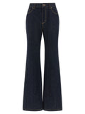 Alexander McQueen Blue Cotton Flared Jeans