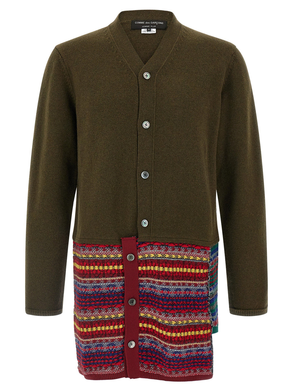 Comme Des Garçons Bicolor Wool Cardigan