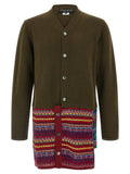 Comme Des Garçons Bicolor Wool Cardigan