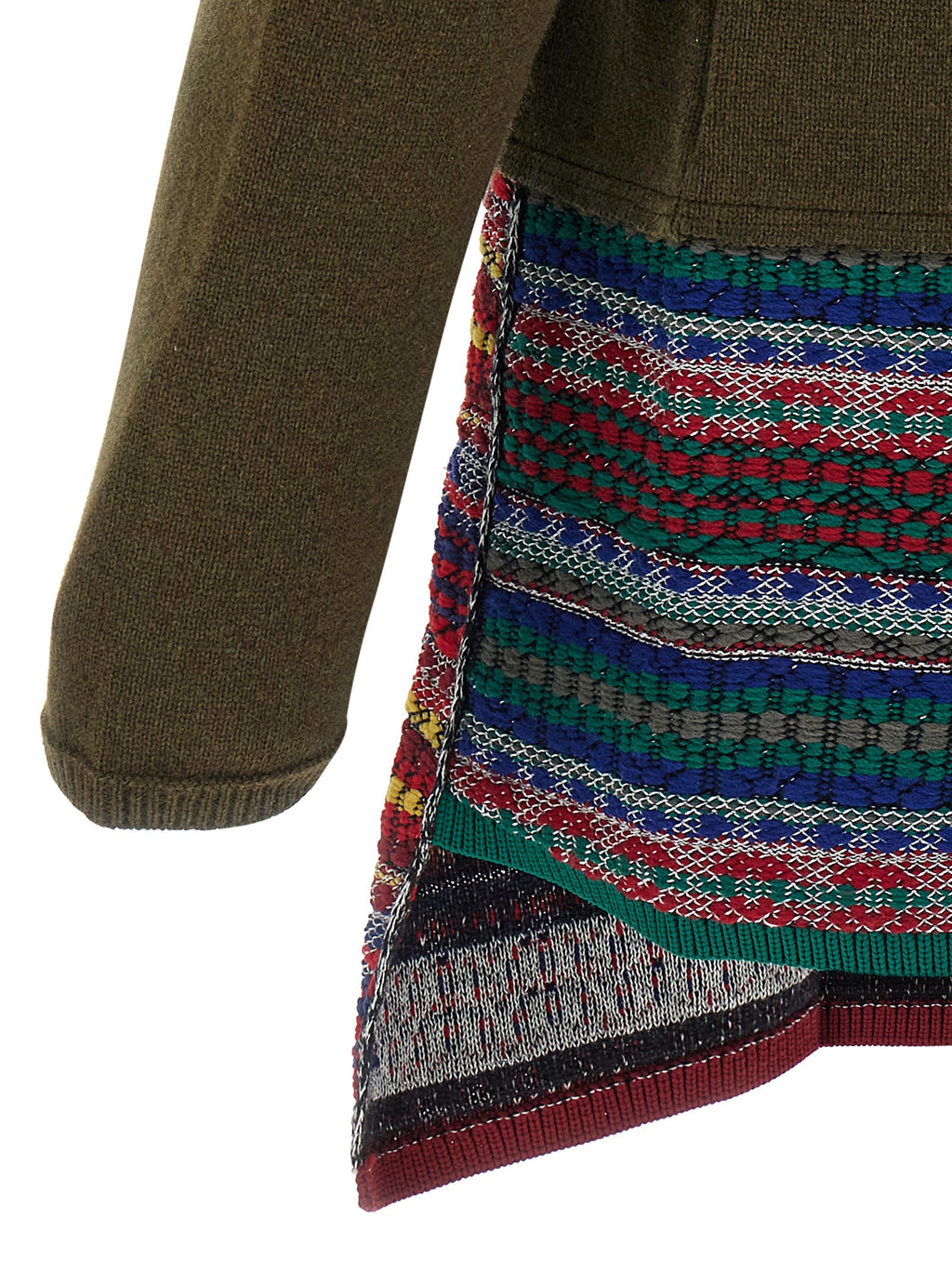 Comme Des Garçons Bicolor Wool Cardigan