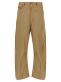 Comme Des Garçons Beige Cotton Casual Pants