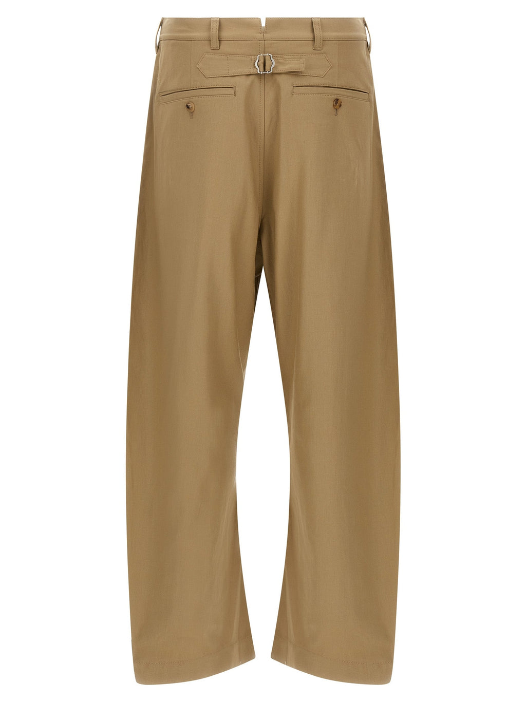 Comme Des Garçons Beige Cotton Casual Pants