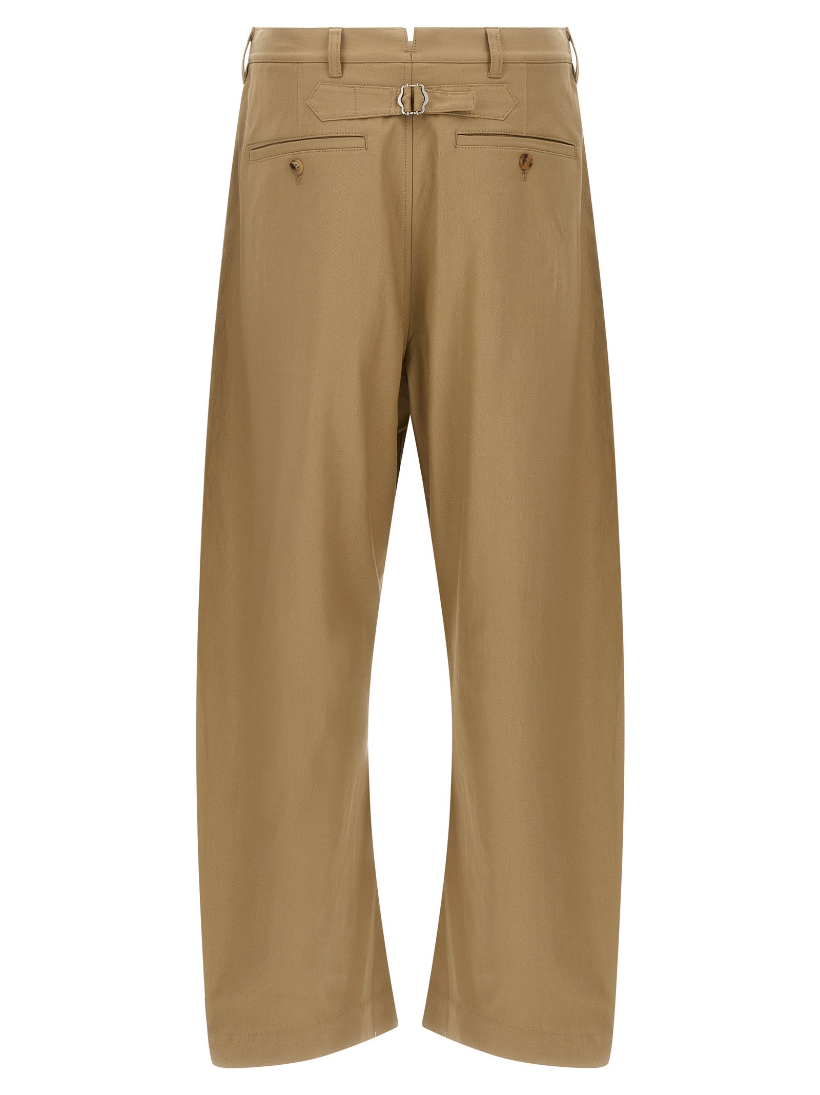 Comme Des Garçons Beige Cotton Casual Pants