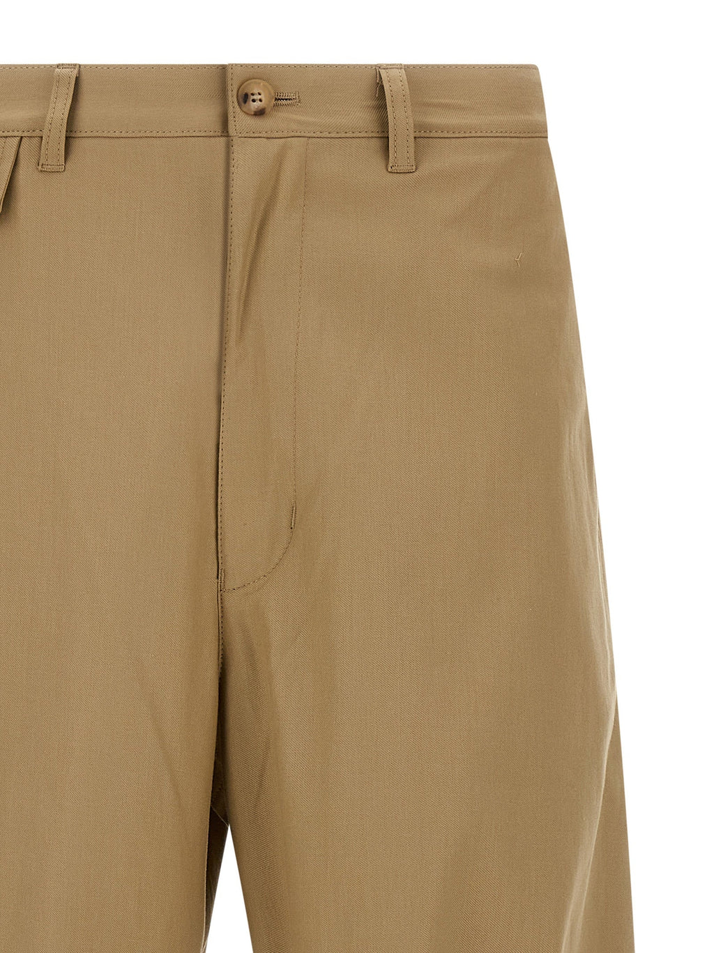 Comme Des Garçons Beige Cotton Casual Pants