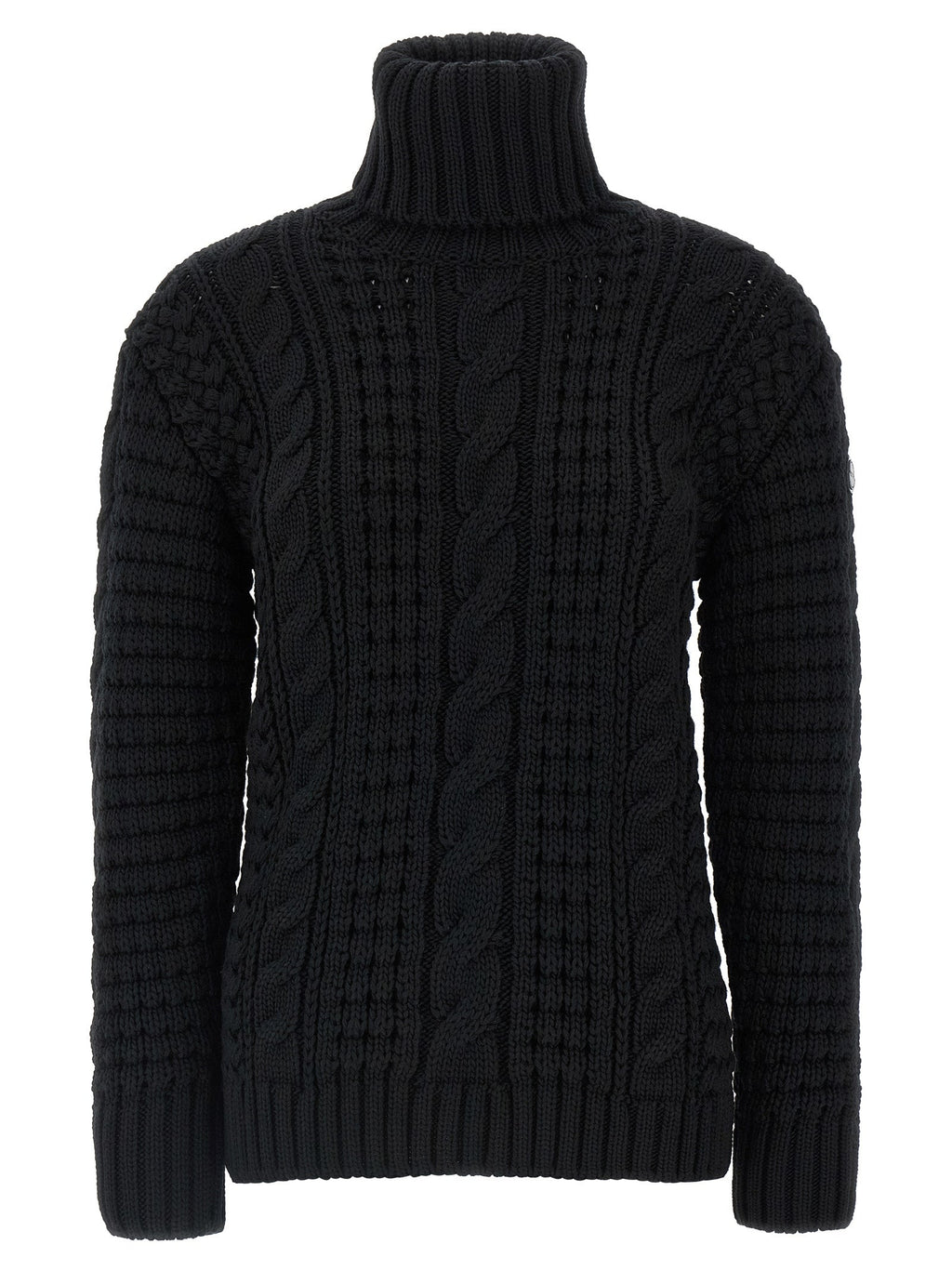 MONCLER GENIUS Black Virgin Wool Cardigan