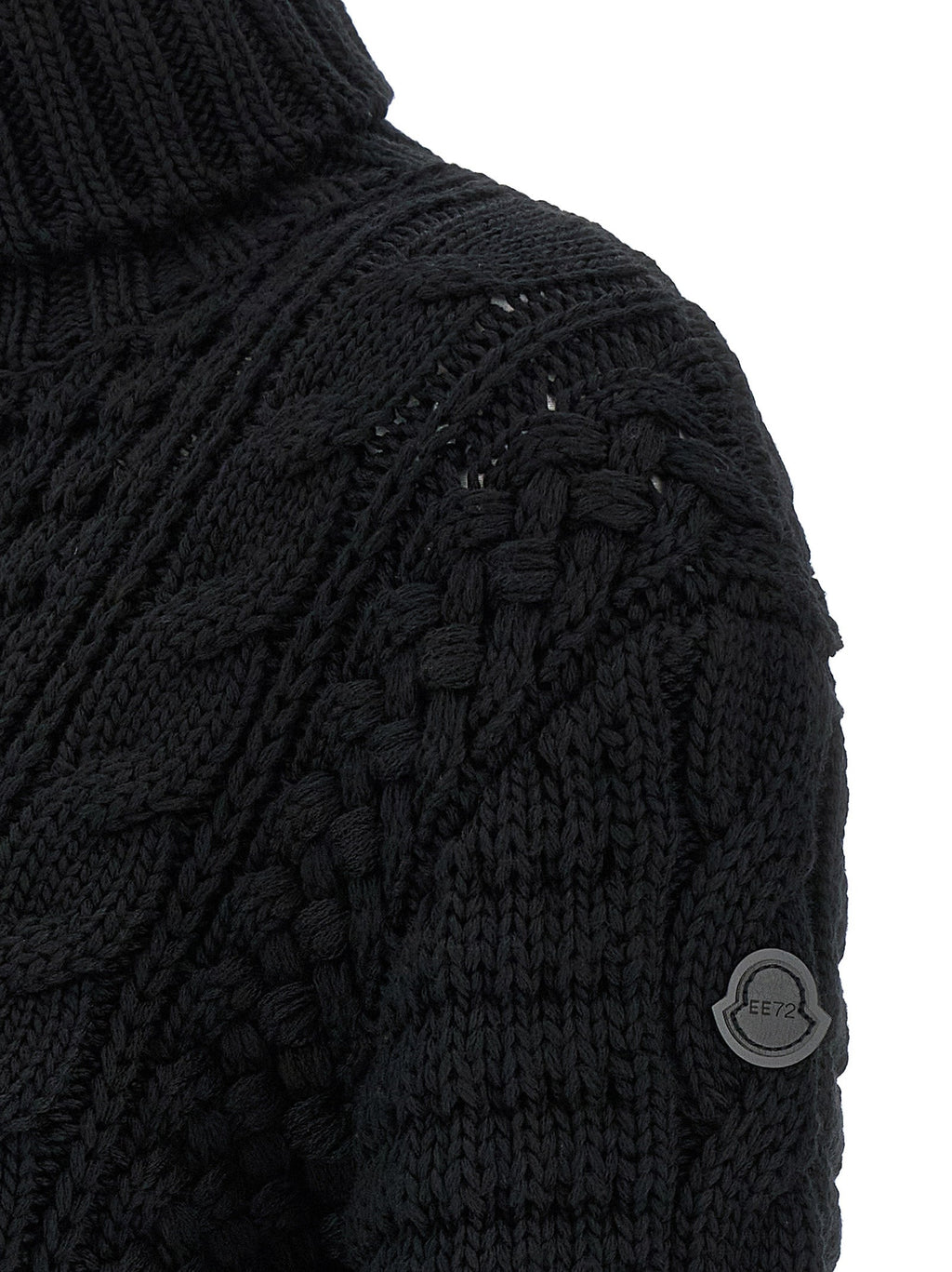 MONCLER GENIUS Black Virgin Wool Cardigan