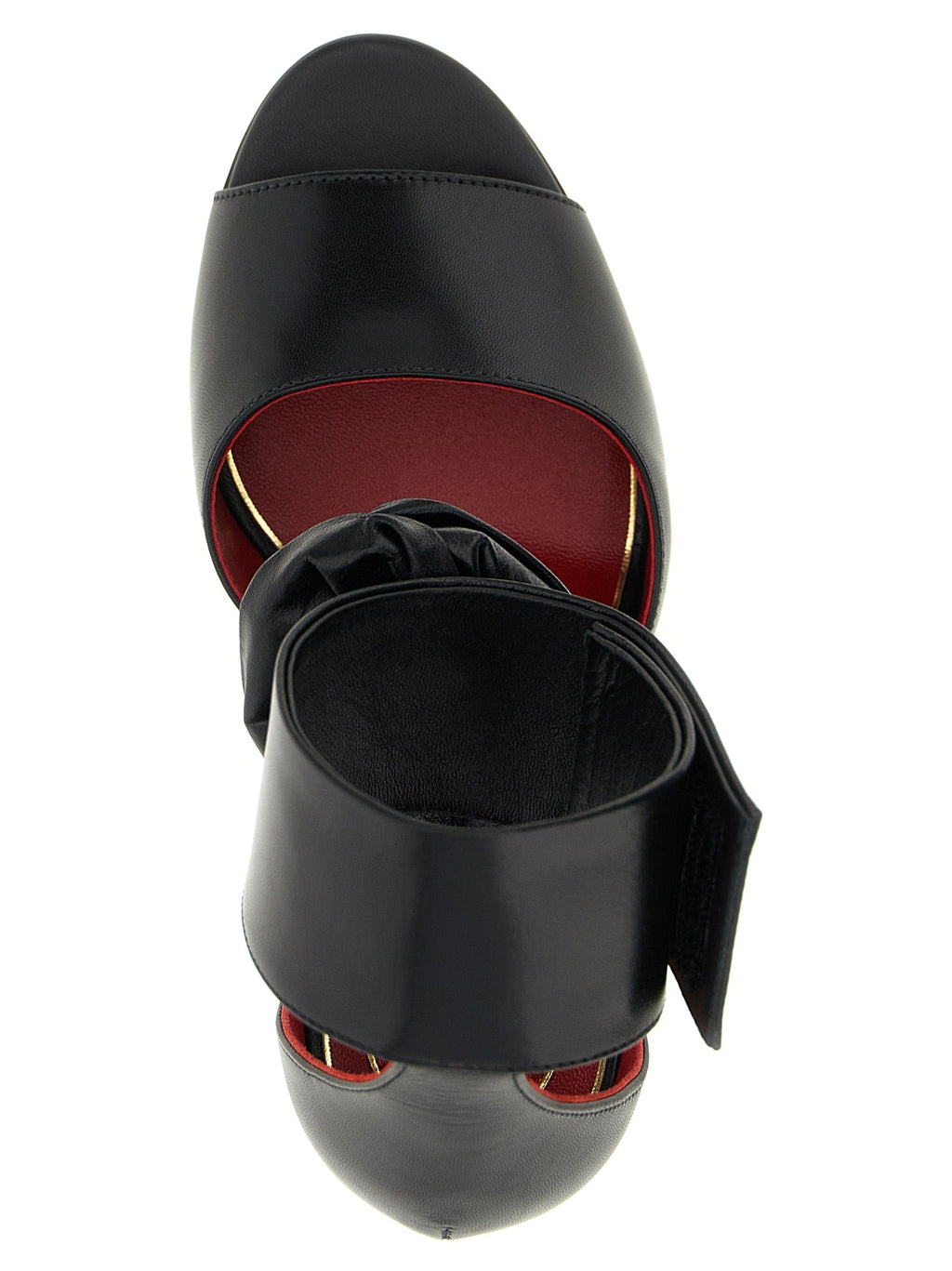 Valentino Garavani Black Calfskin Stiletto Heel Sandals