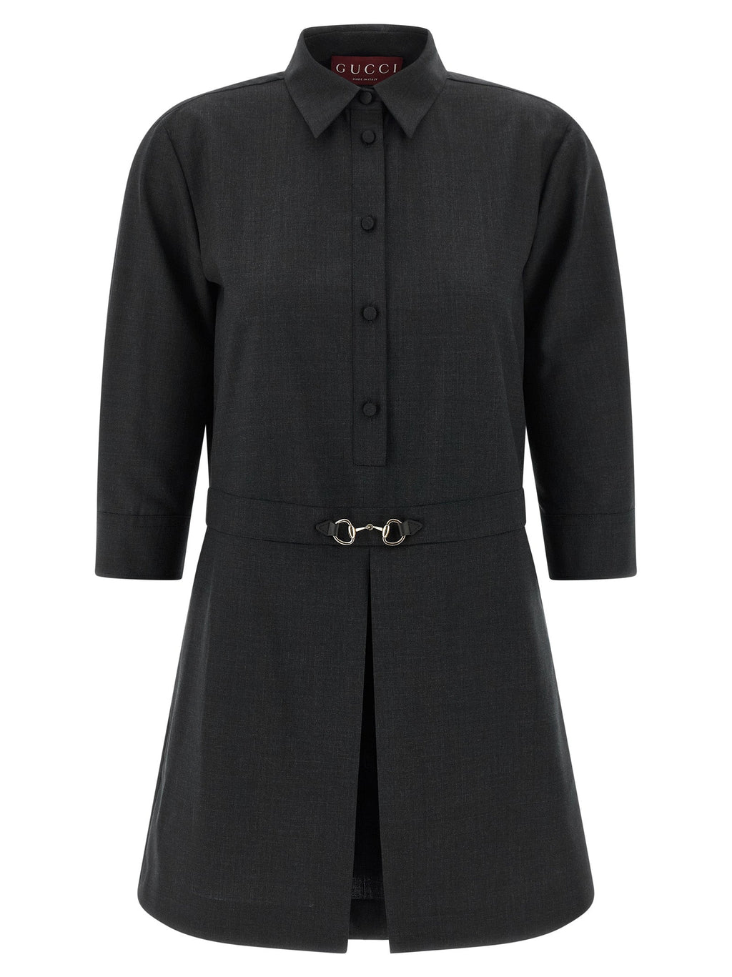 Gucci Gray Wool Short Dress