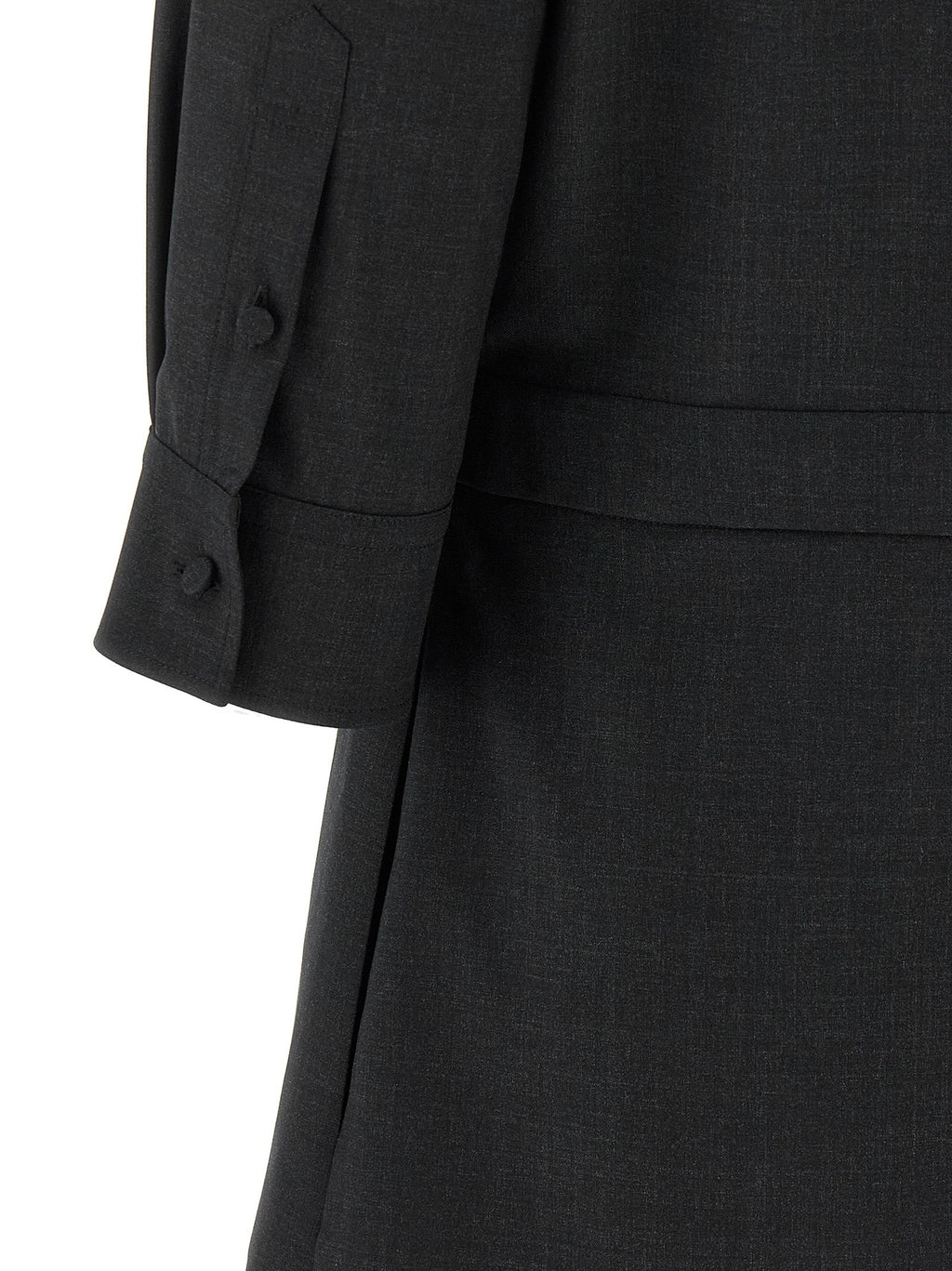 Gucci Gray Wool Short Dress