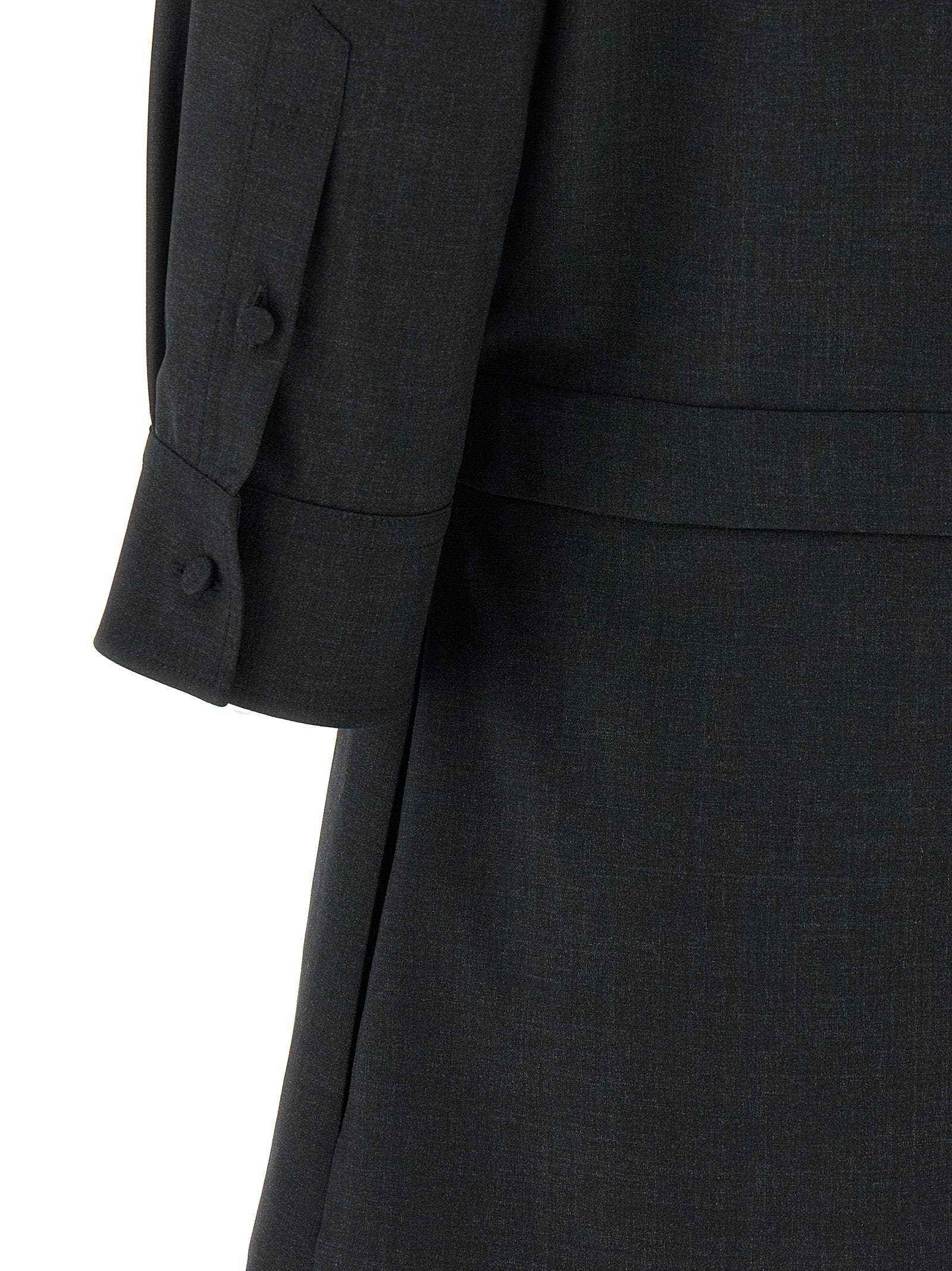 Gucci Gray Wool Short Dress