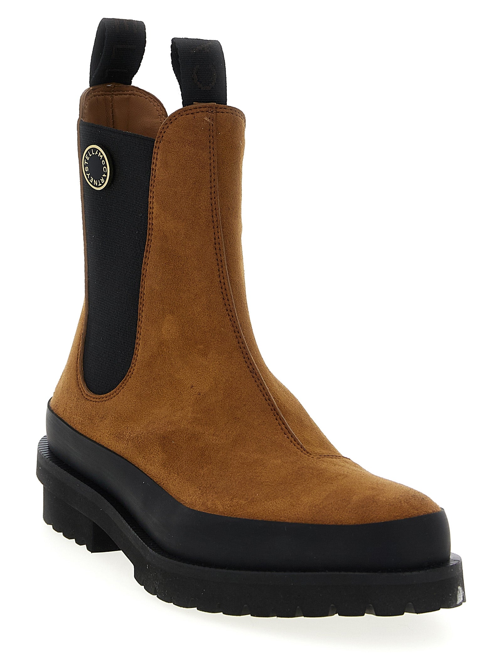 Stella McCartney Brown Viscose Ankle Boots