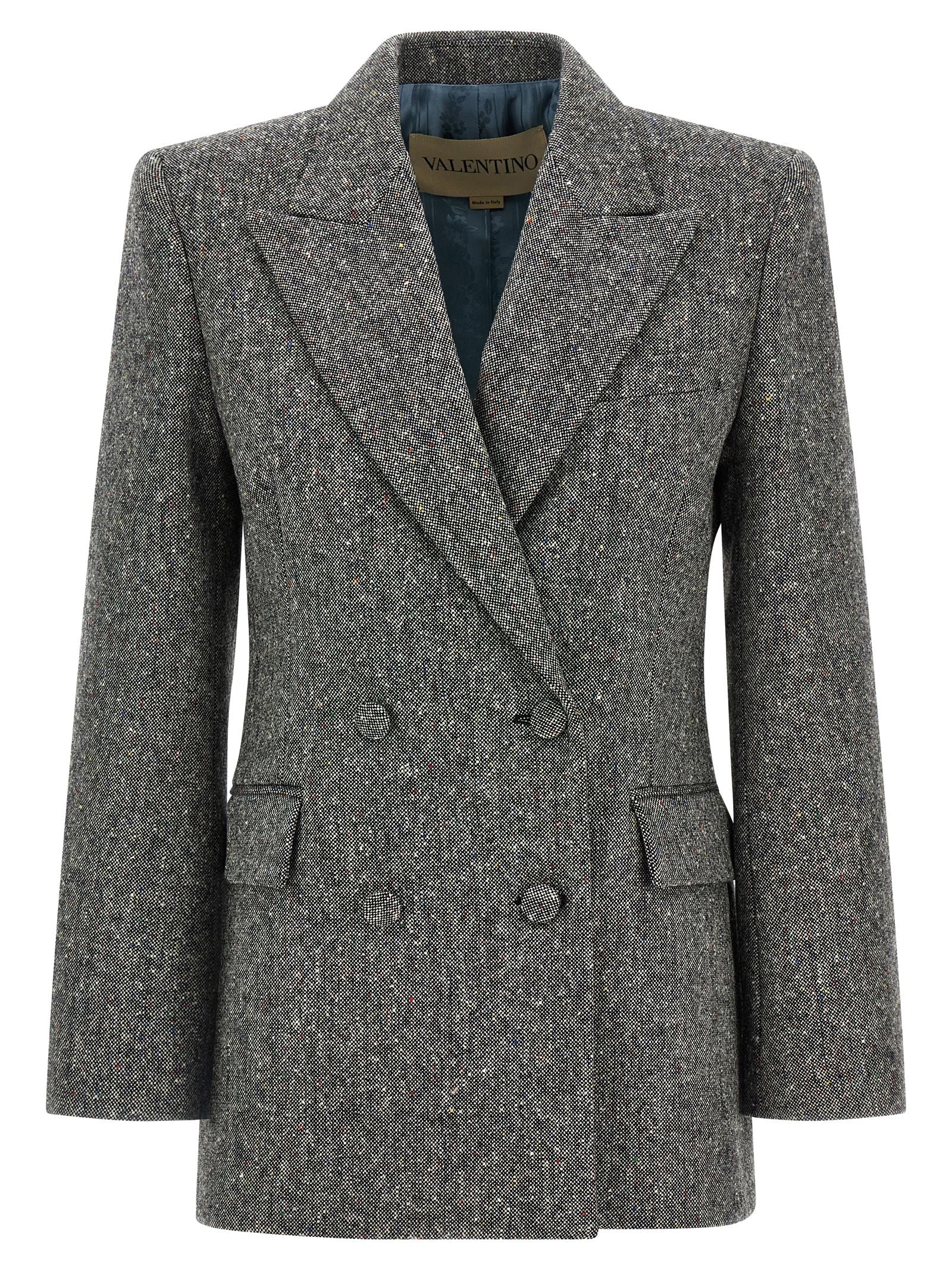 Valentino Garavani Gray Virgin Wool Blazer