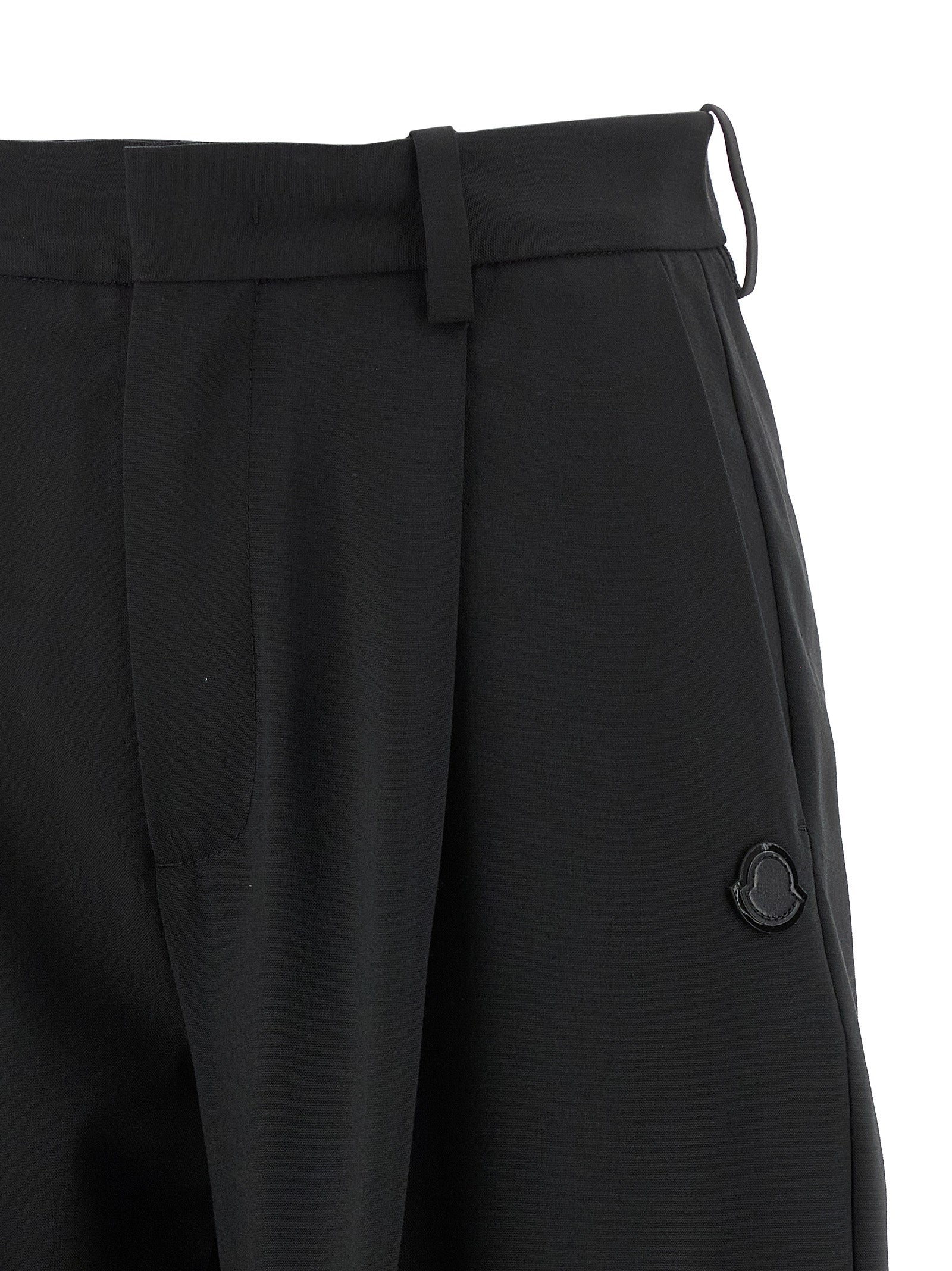 MONCLER GENIUS Black Polyester Dress Pants