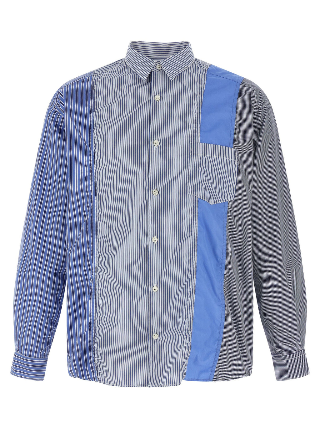 Comme Des Garçons Blue Cotton Blouse