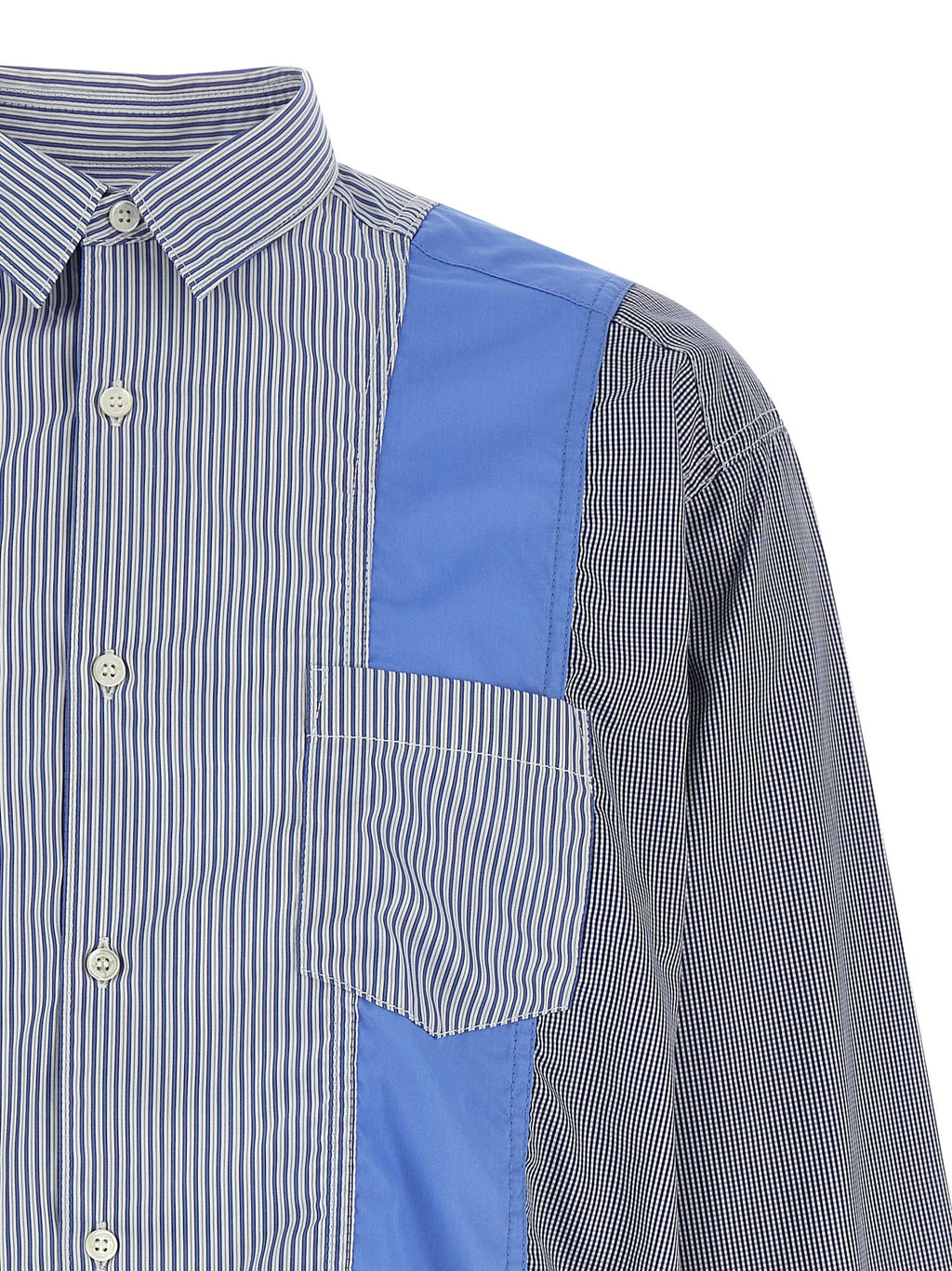 Comme Des Garçons Blue Cotton Blouse