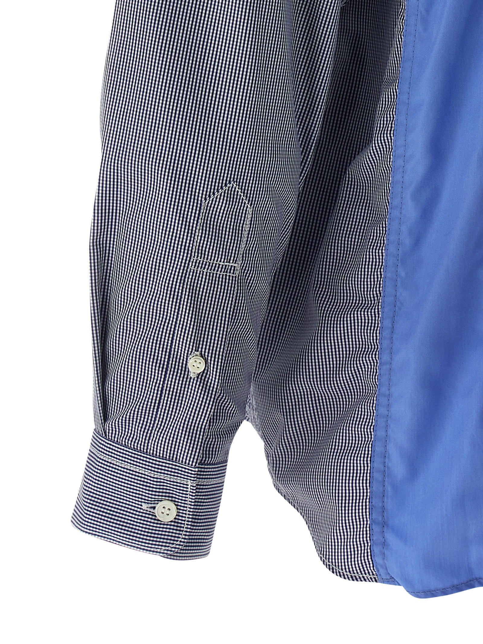Comme Des Garçons Blue Cotton Blouse