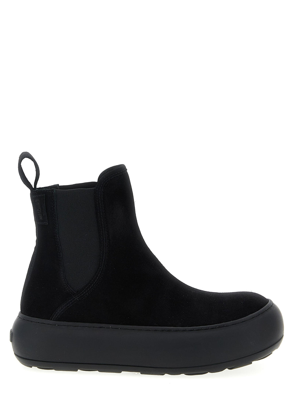 Moschino Black Calfskin Chelsea Boots