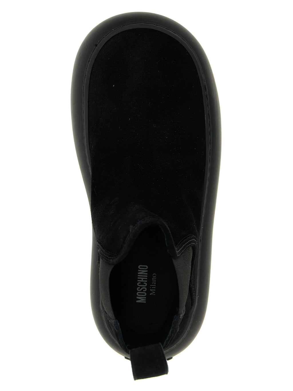 Moschino Black Calfskin Chelsea Boots