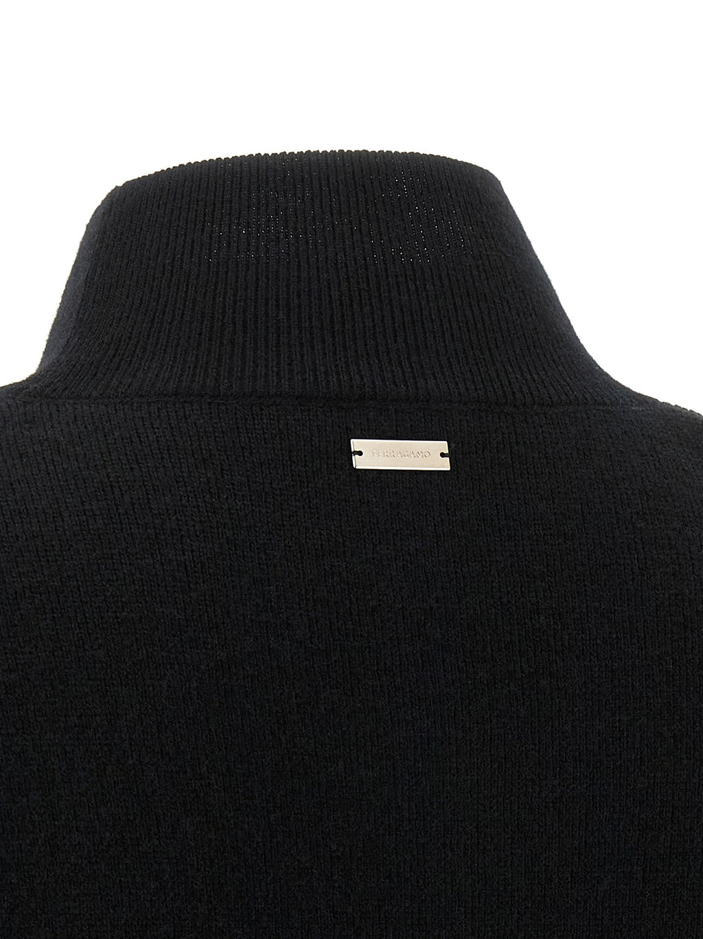 Ferragamo Black Virgin Wool Cardigan