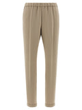 Alberto Biani Beige Triacetate Casual Pants