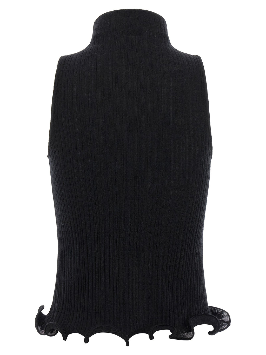 Fendi Black Polyester Sleeveles T-Shirt