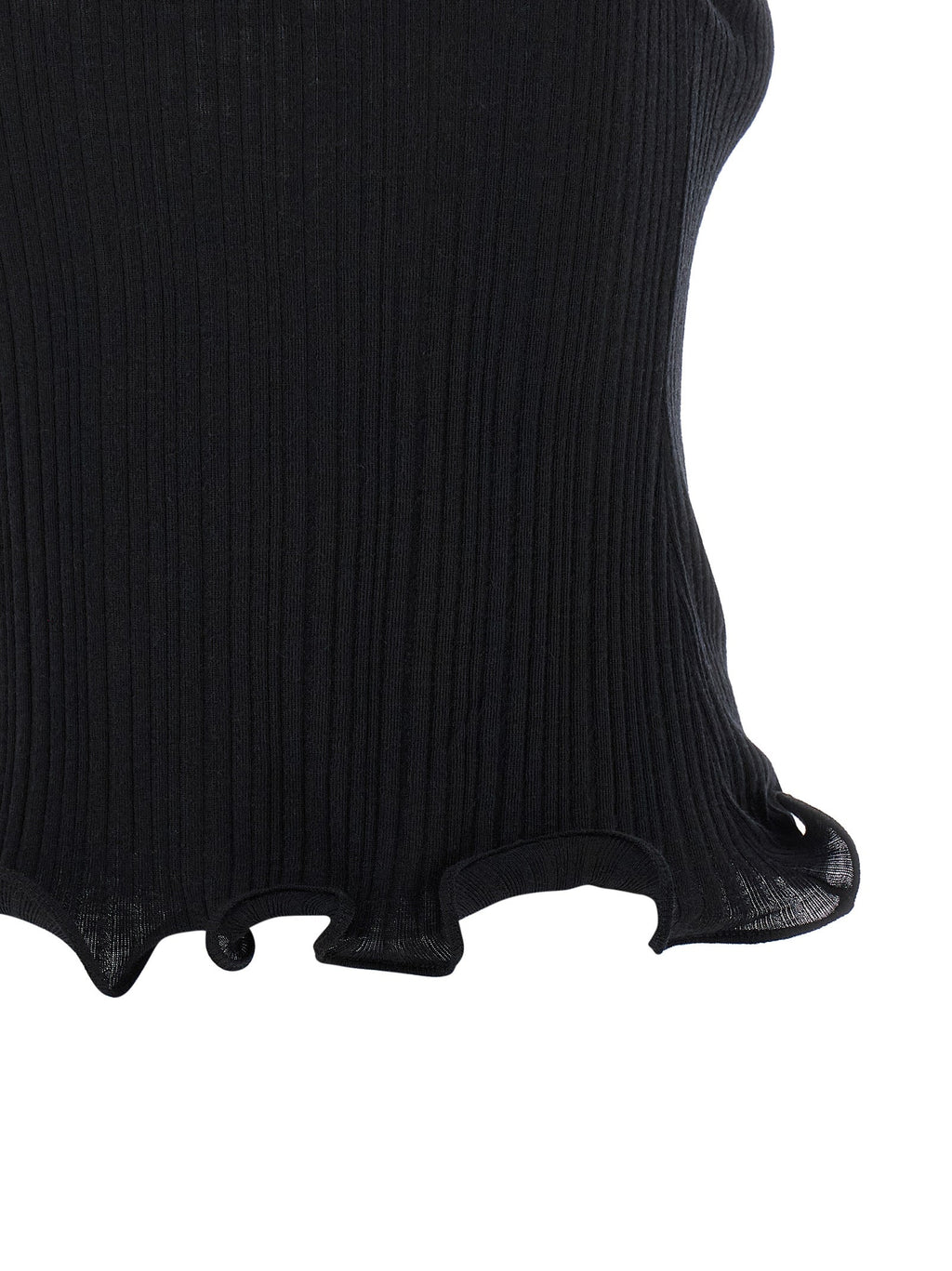 Fendi Black Polyester Sleeveles T-Shirt