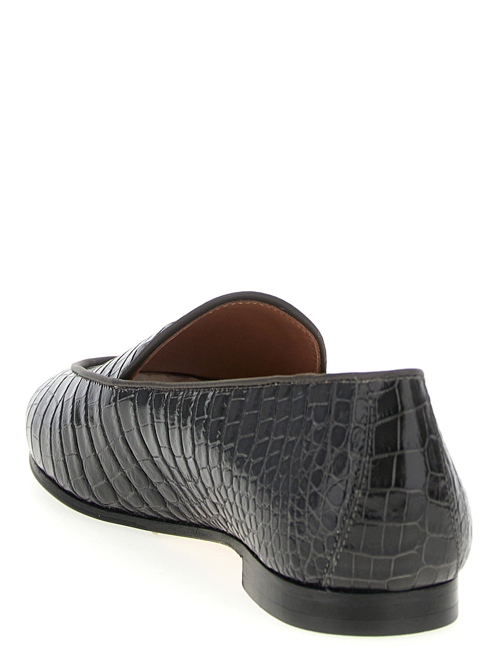 Aquazzura Black Calfskin Slip-On Loafers