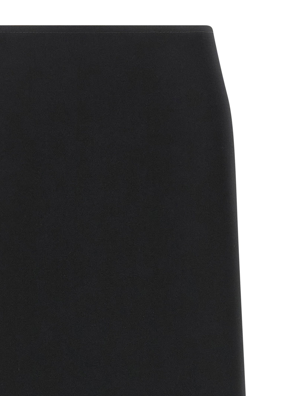 Fendi Black Virgin Wool Midi Skirt