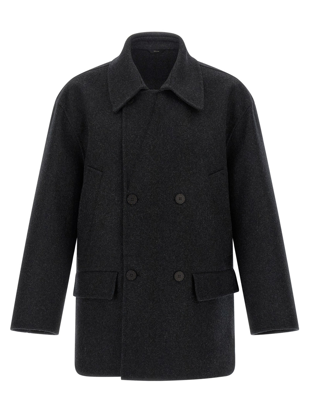 Fendi Gray Virgin Wool Coat