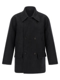 Fendi Gray Virgin Wool Coat