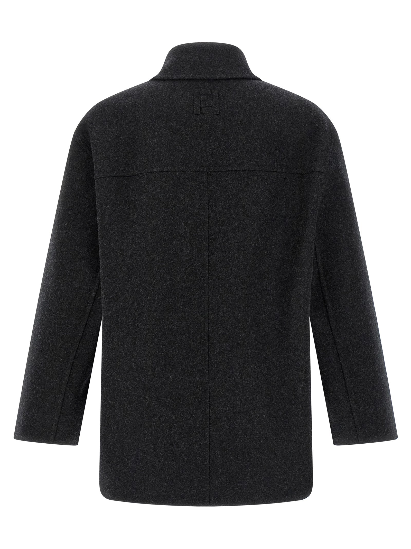 Fendi Gray Virgin Wool Coat