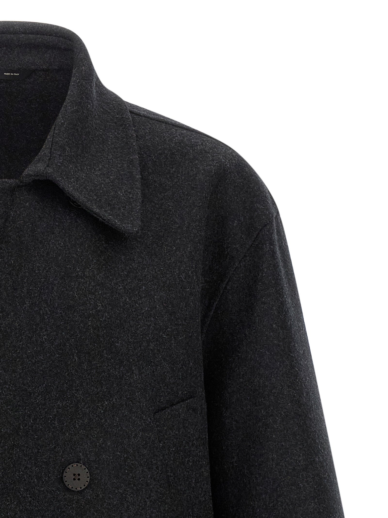 Fendi Gray Virgin Wool Coat