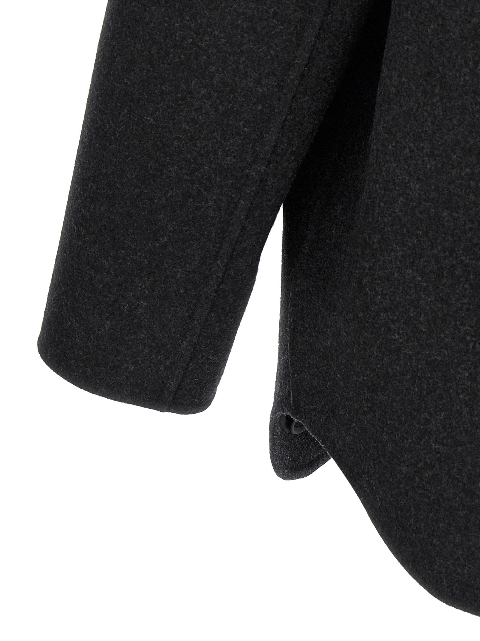 Fendi Gray Virgin Wool Coat