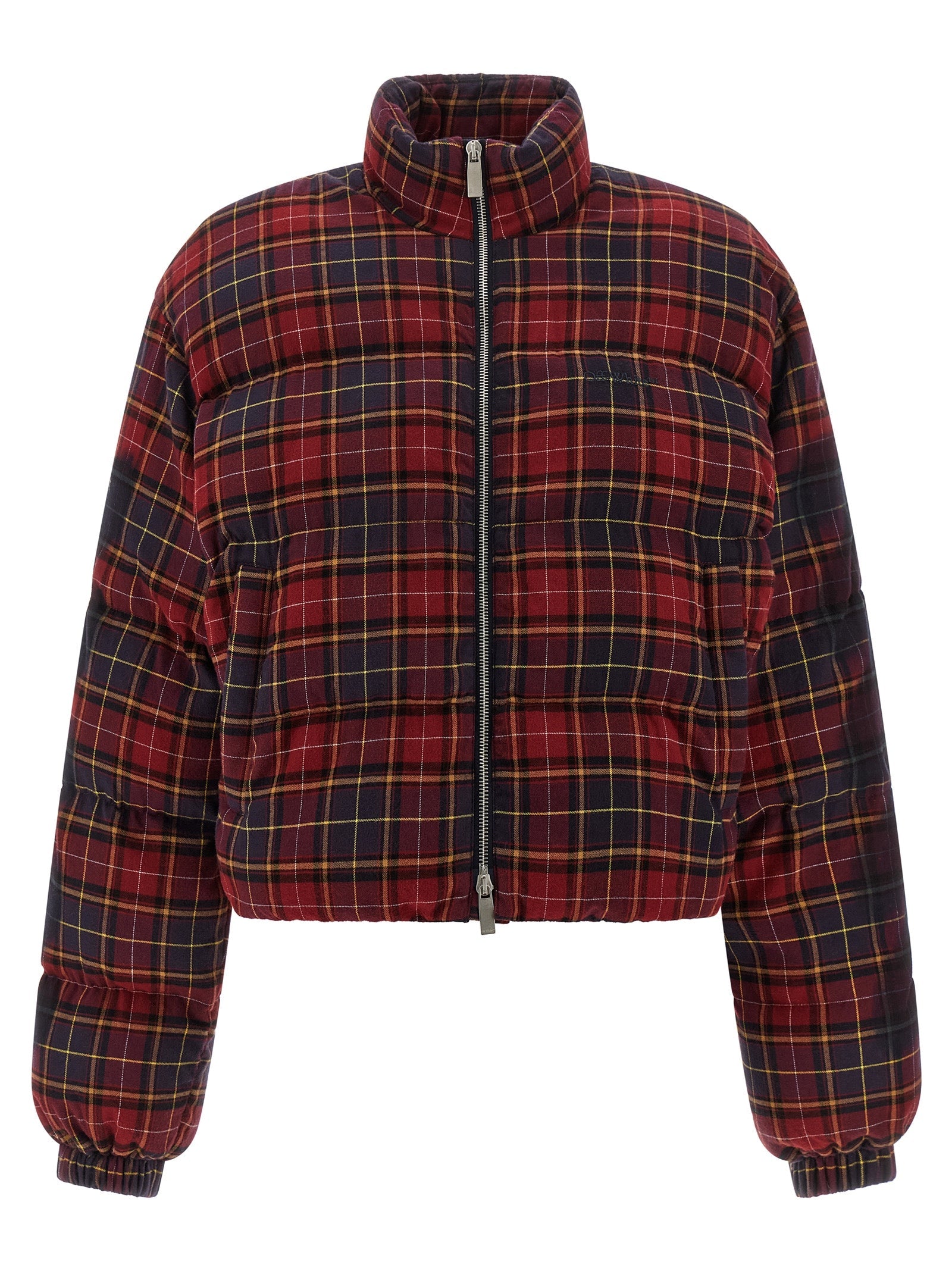 Off-White Bordeaux Cotton Full-Length Jacket