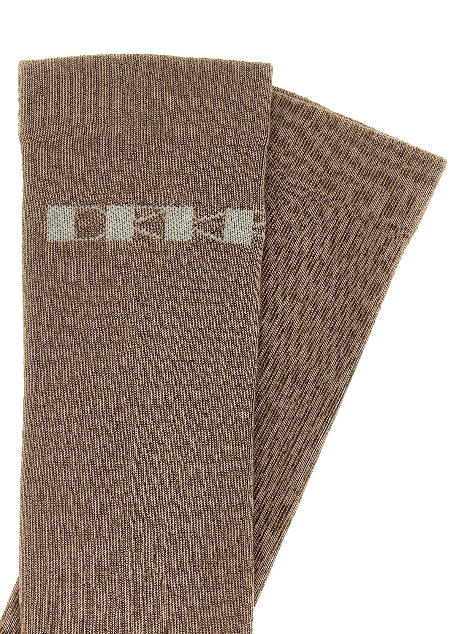 DRKSHDW Beige Cotton Socks