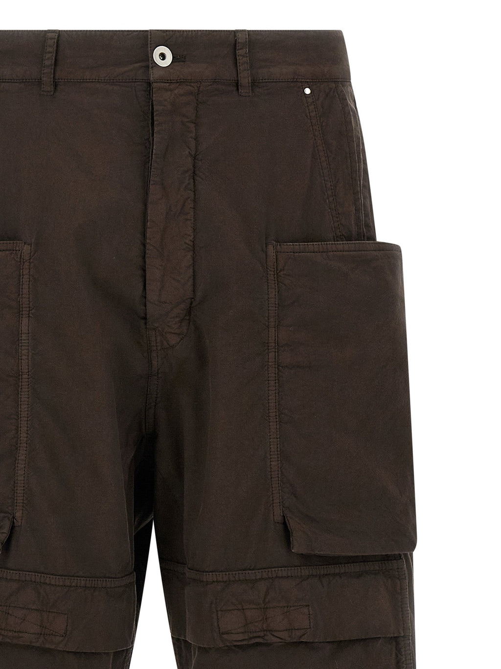 DRKSHDW Brown Cotton Cargo Pants