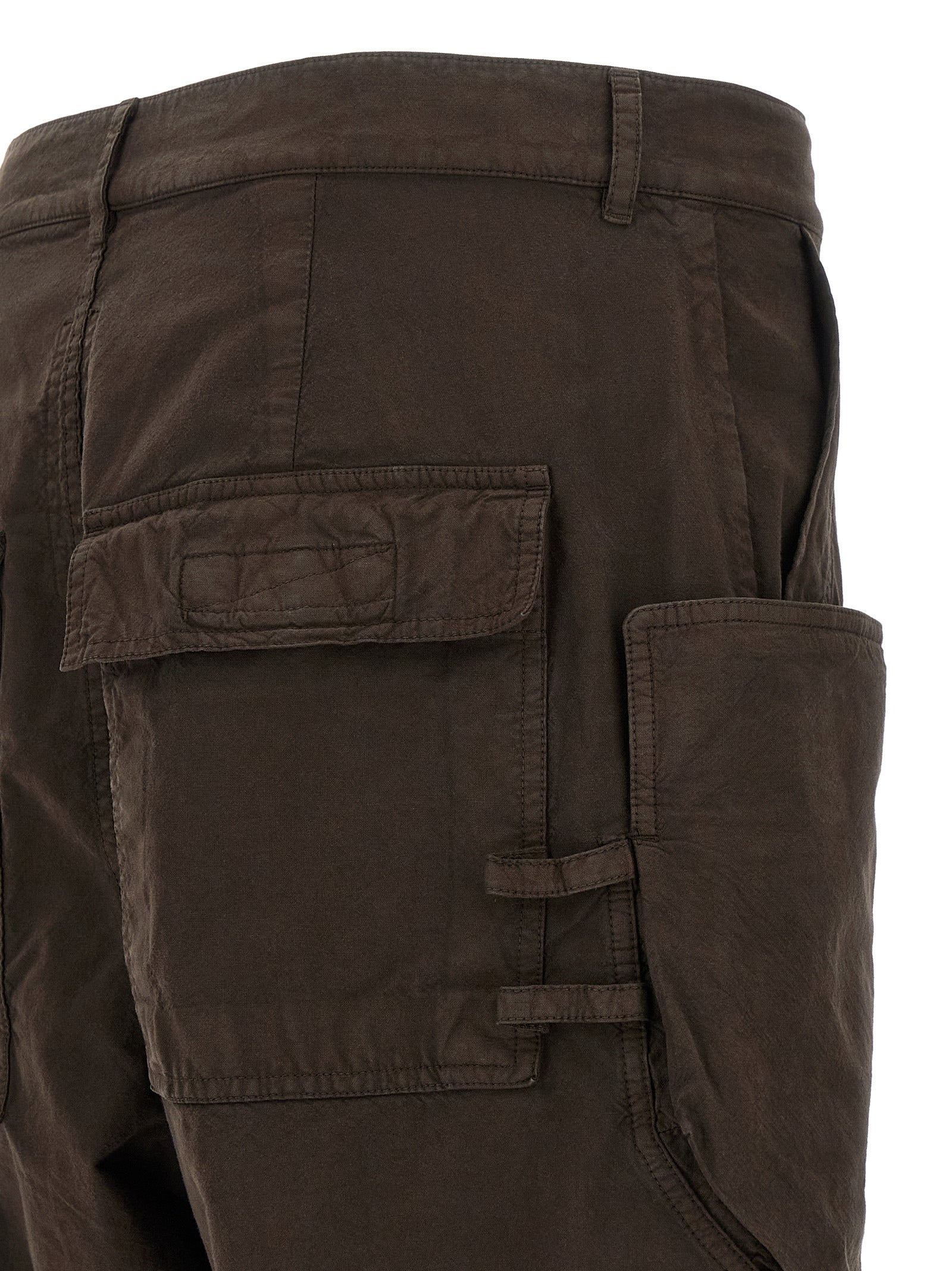 DRKSHDW Brown Cotton Cargo Pants