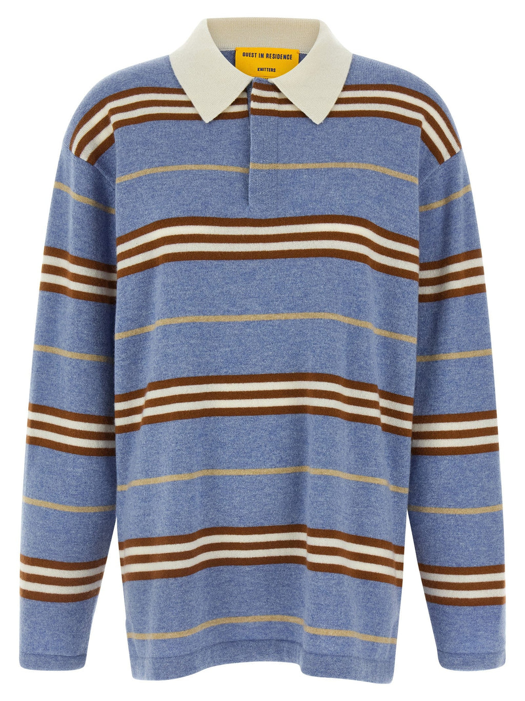 Guest in Residence Blue Cashmere Polo Shirt