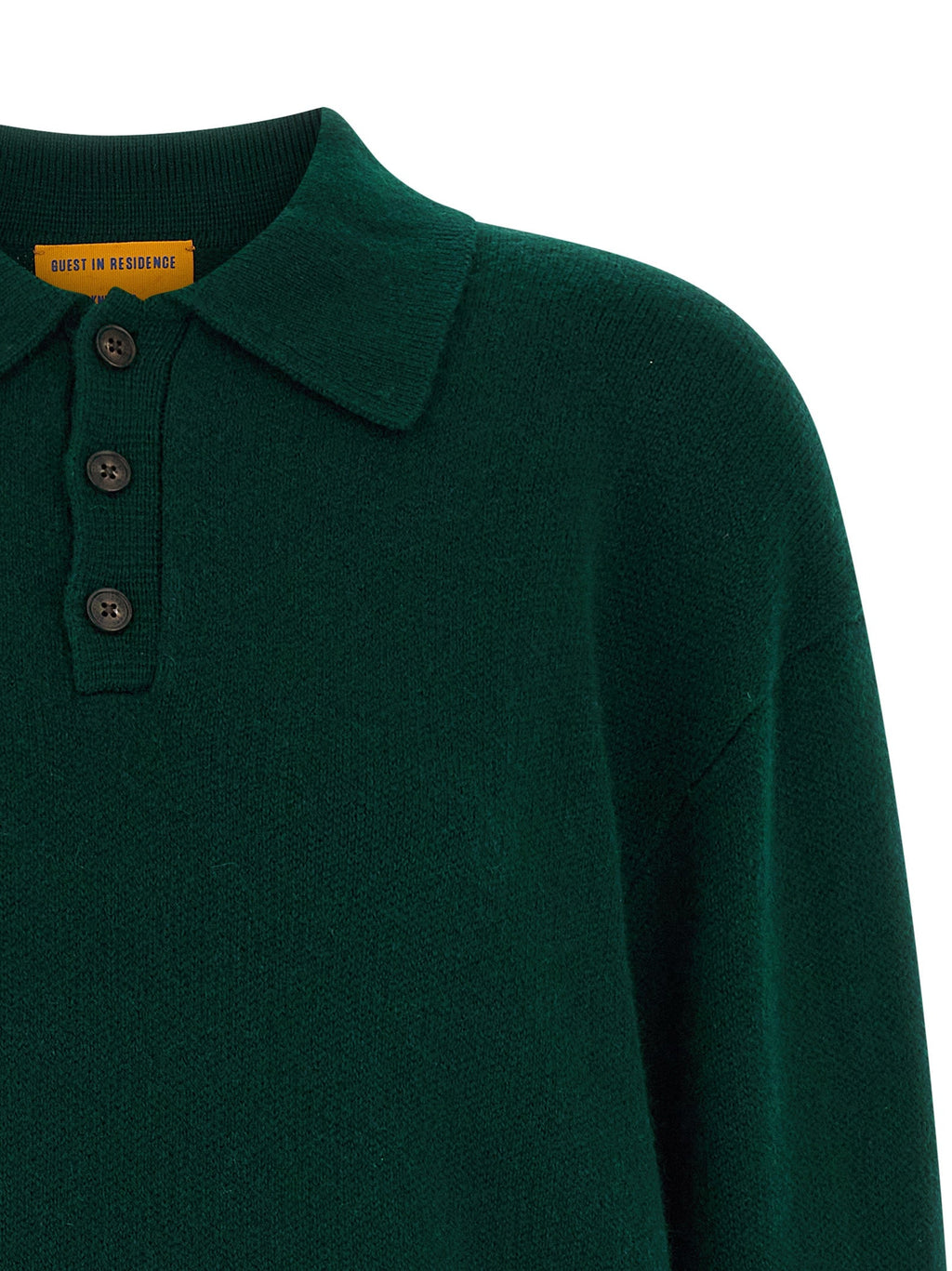 Guest in Residence Bicolor Cashmere Polo Shirt