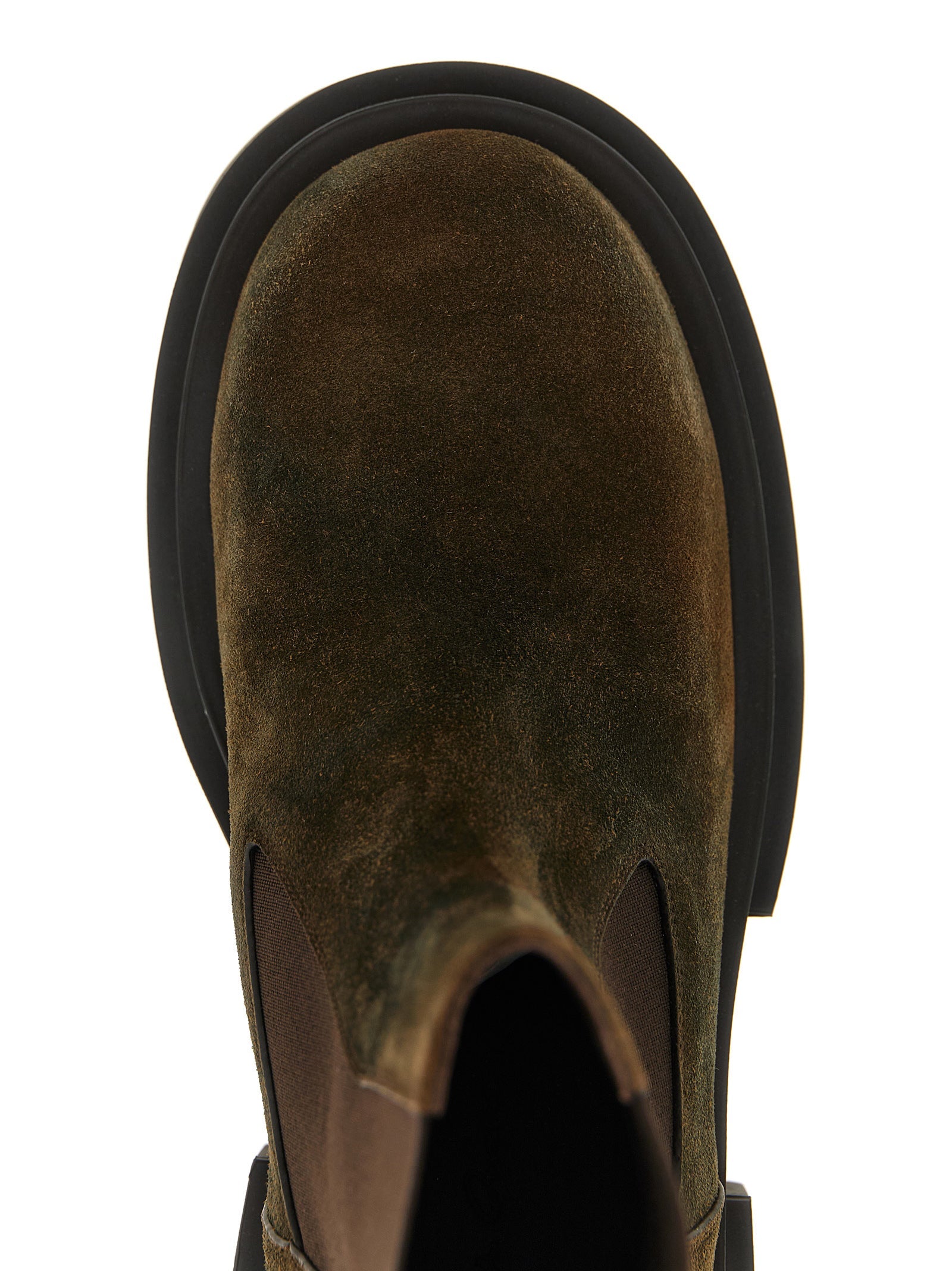 Rick Owens Brown Bovine Leather Chelsea Boots