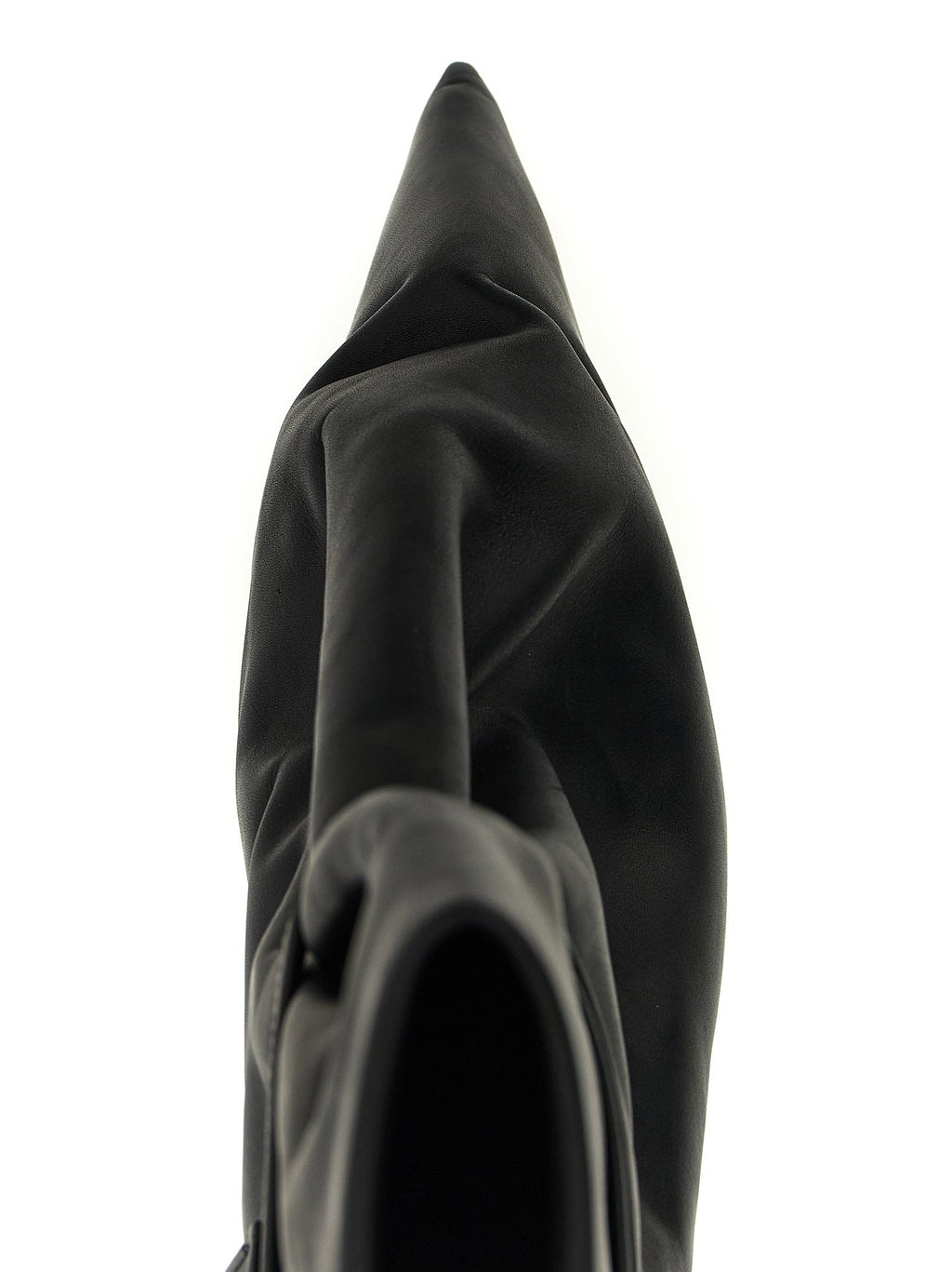 Rick Owens Black Cowhide Ankle Boots