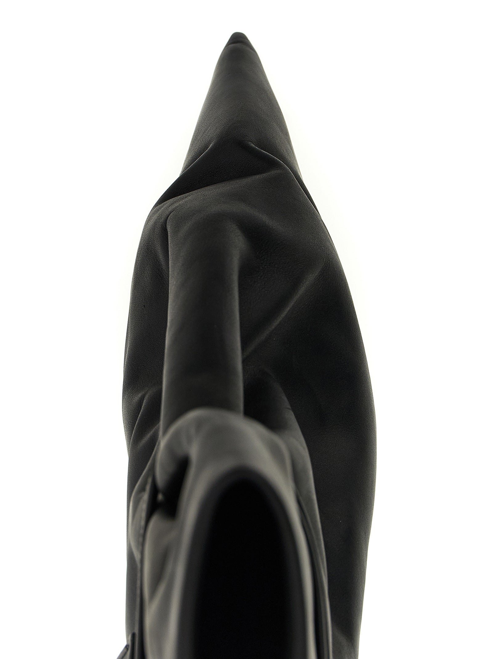 Rick Owens Black Cowhide Ankle Boots