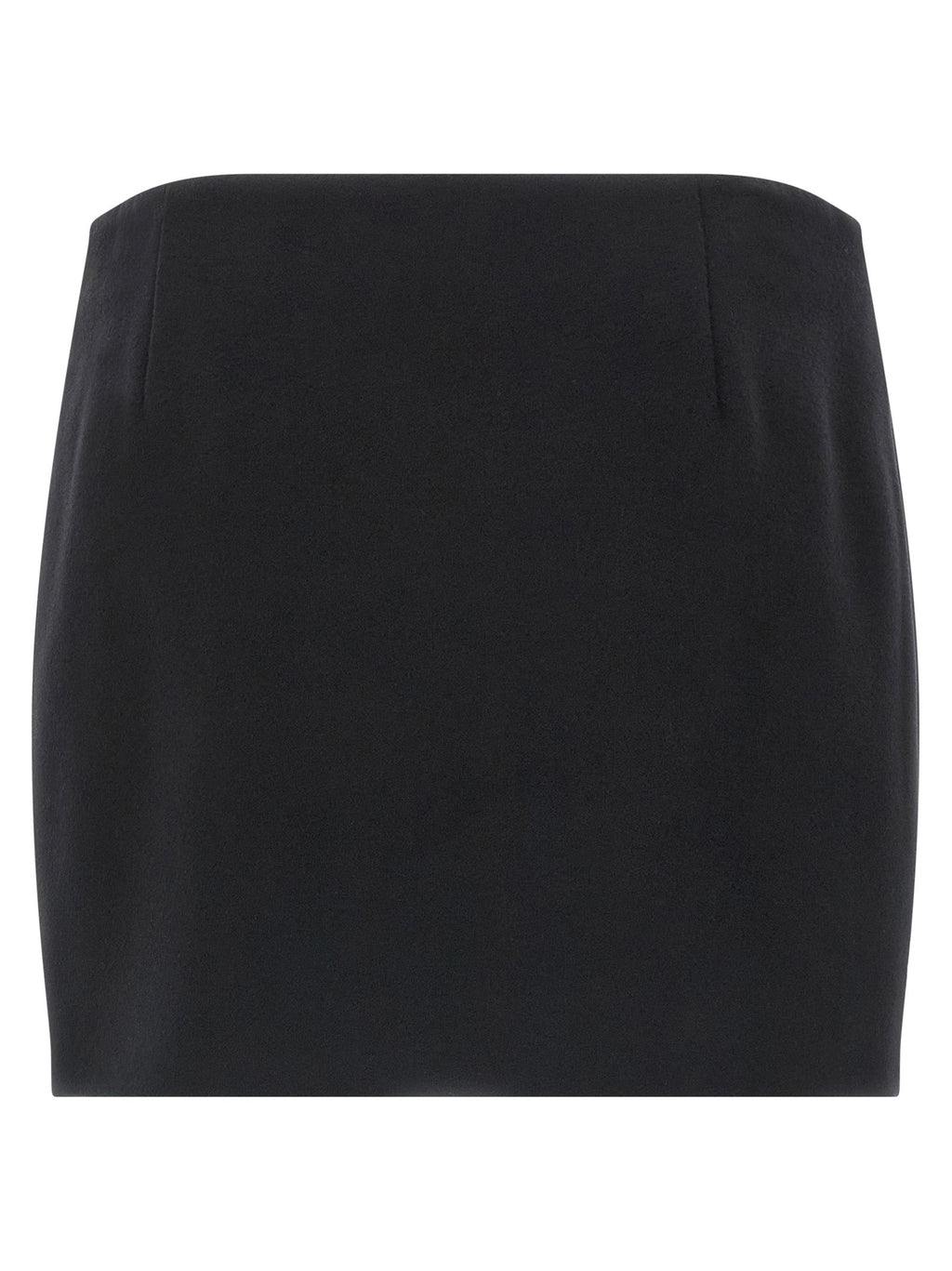 Ferragamo Black Virgin Wool Long Skirt