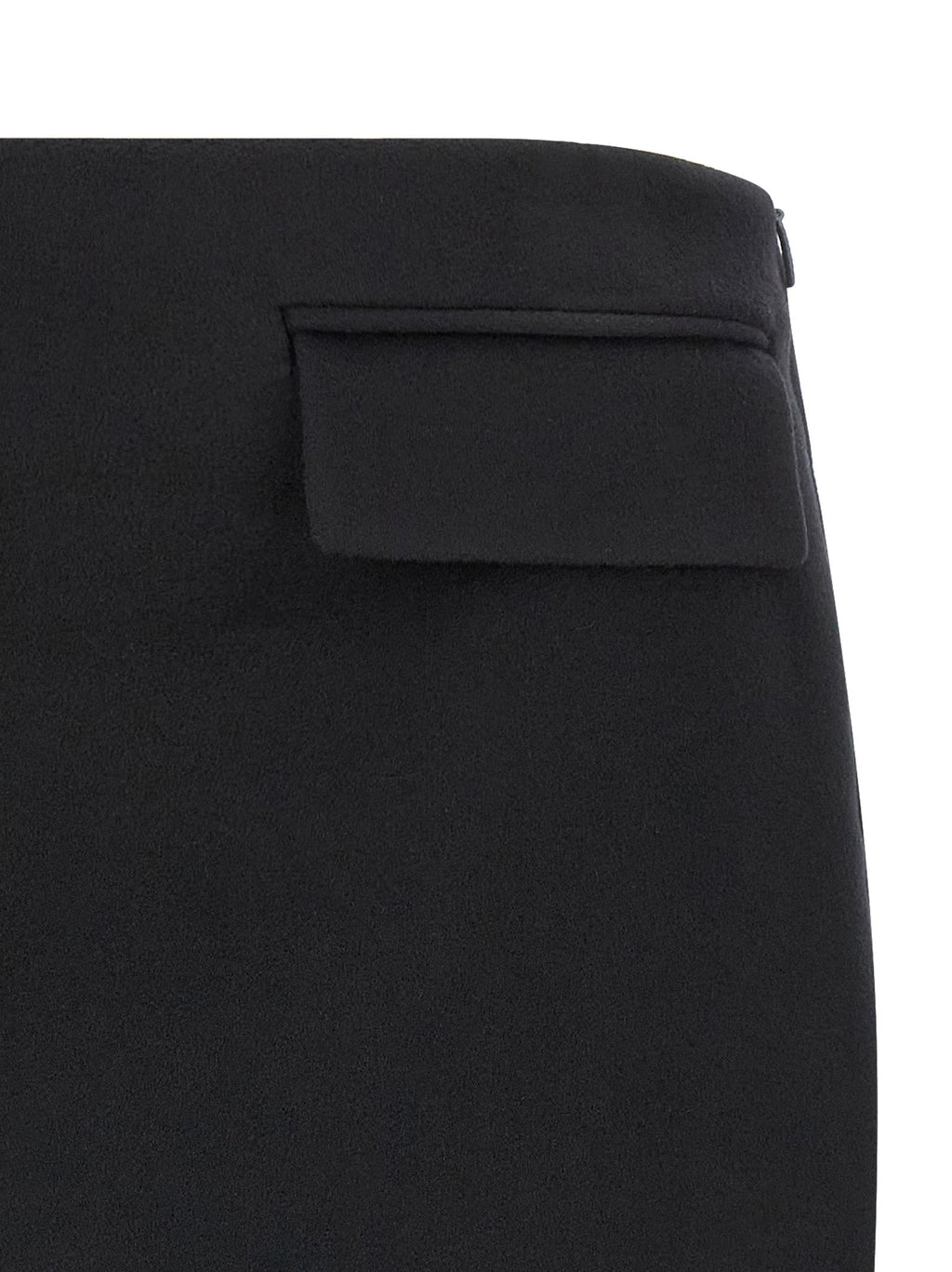 Ferragamo Black Virgin Wool Long Skirt