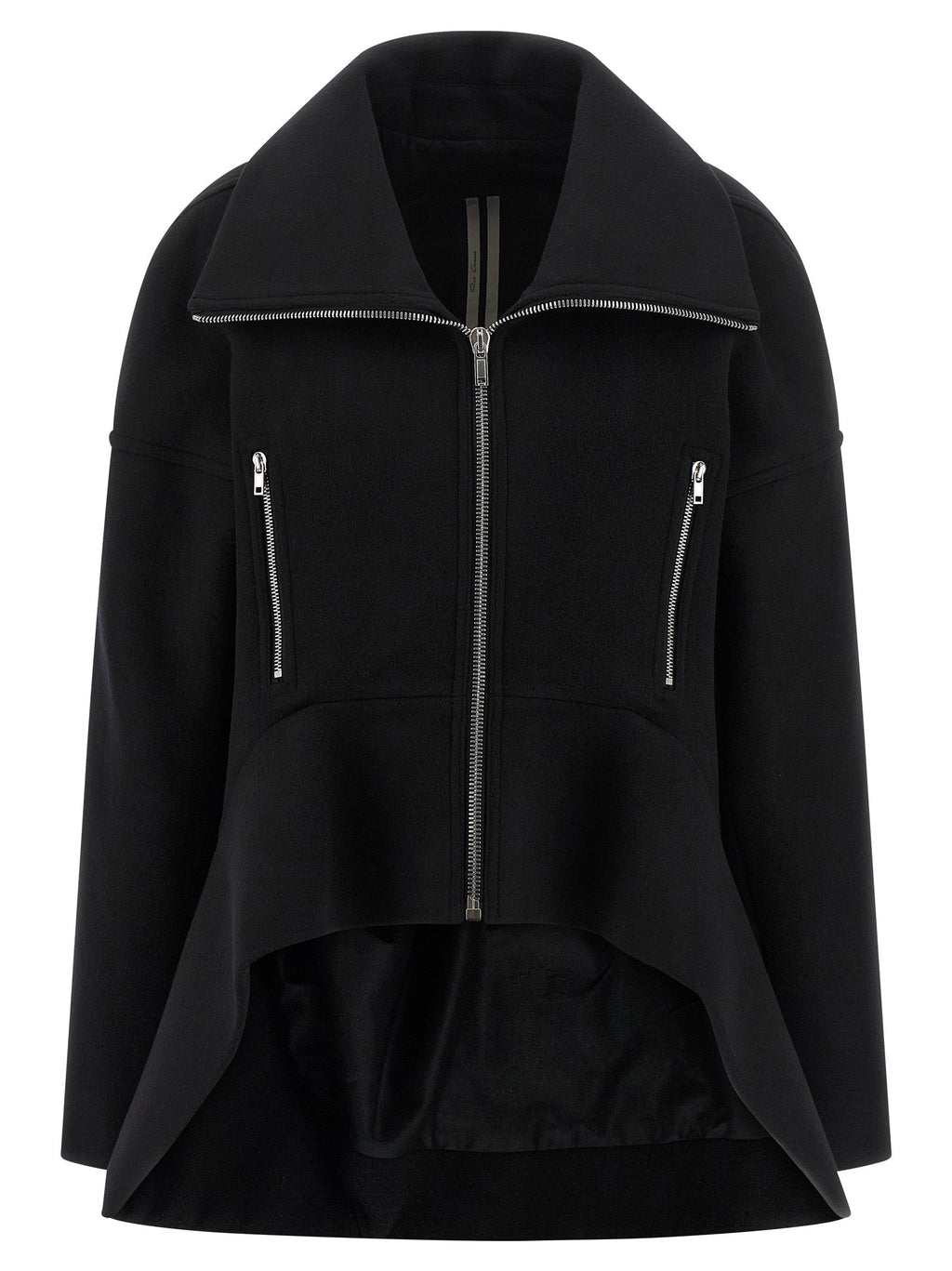 Rick Owens Black Virgin Wool Coat