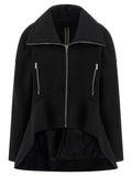 Rick Owens Black Virgin Wool Coat