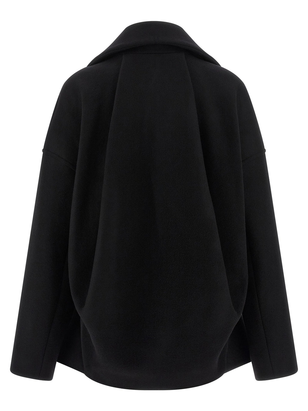 Rick Owens Black Virgin Wool Coat