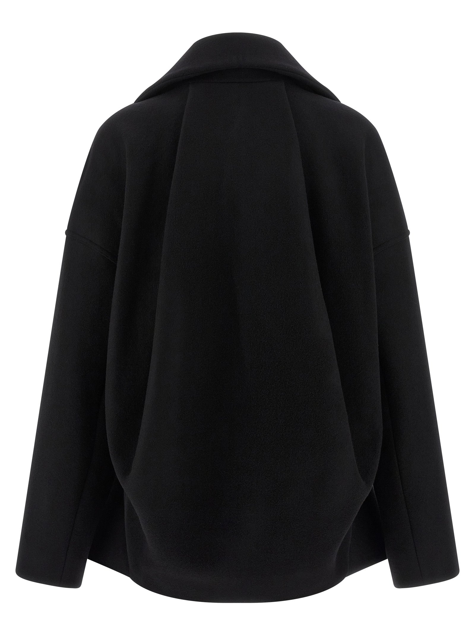 Rick Owens Black Virgin Wool Coat