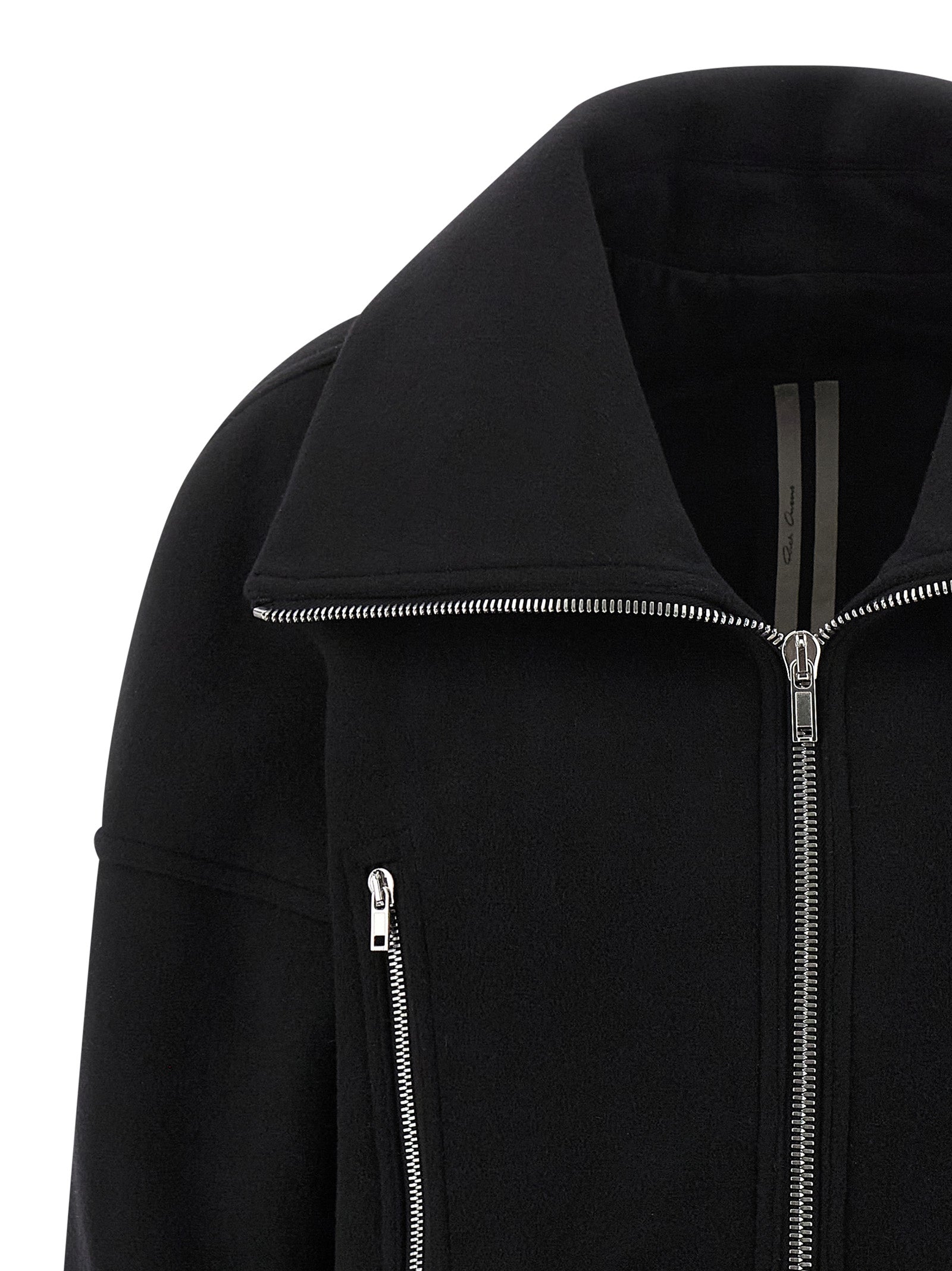 Rick Owens Black Virgin Wool Coat