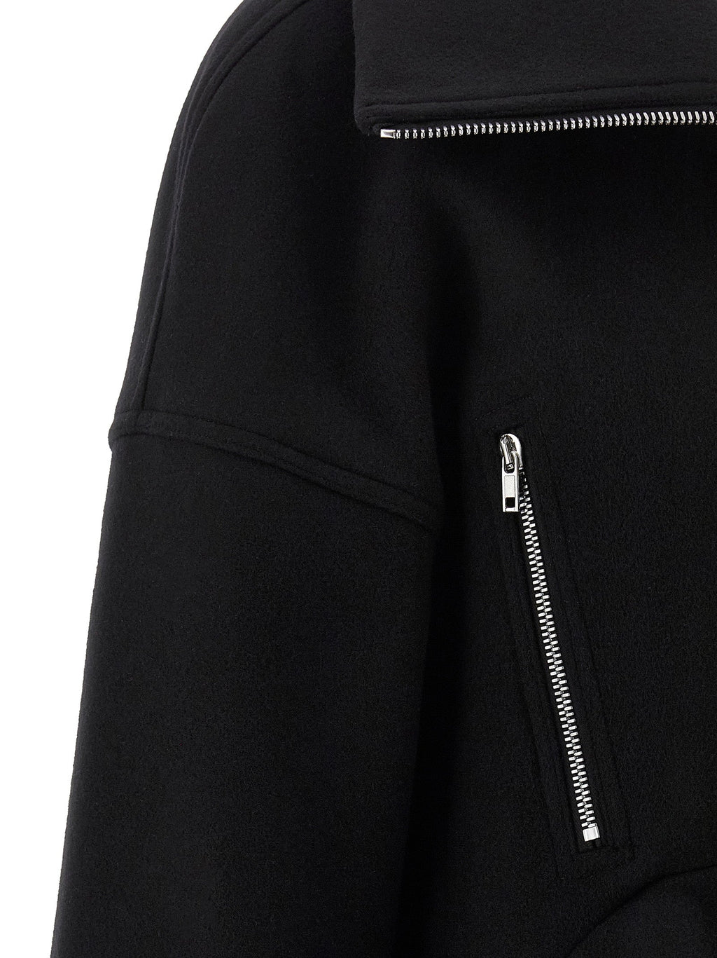 Rick Owens Black Virgin Wool Coat